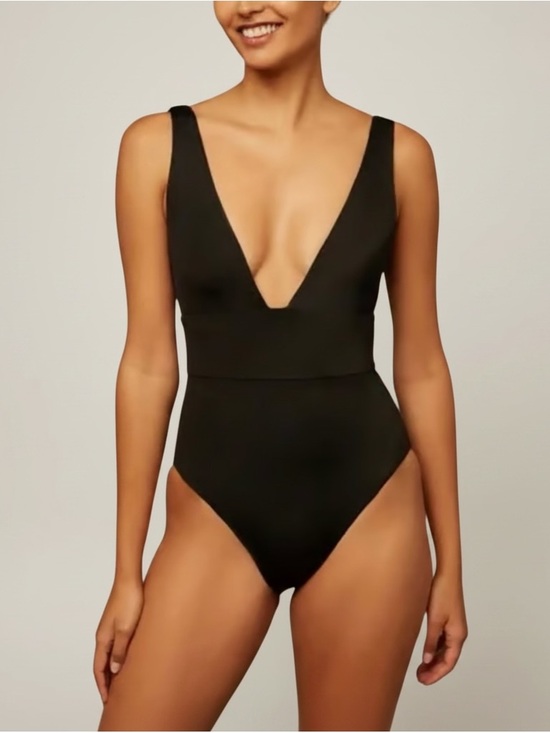 Onia Other - Onia Black Plunge One-Piece Swimsuit - Women